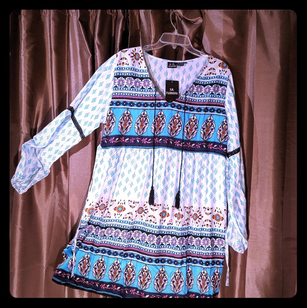 Boho mini dress